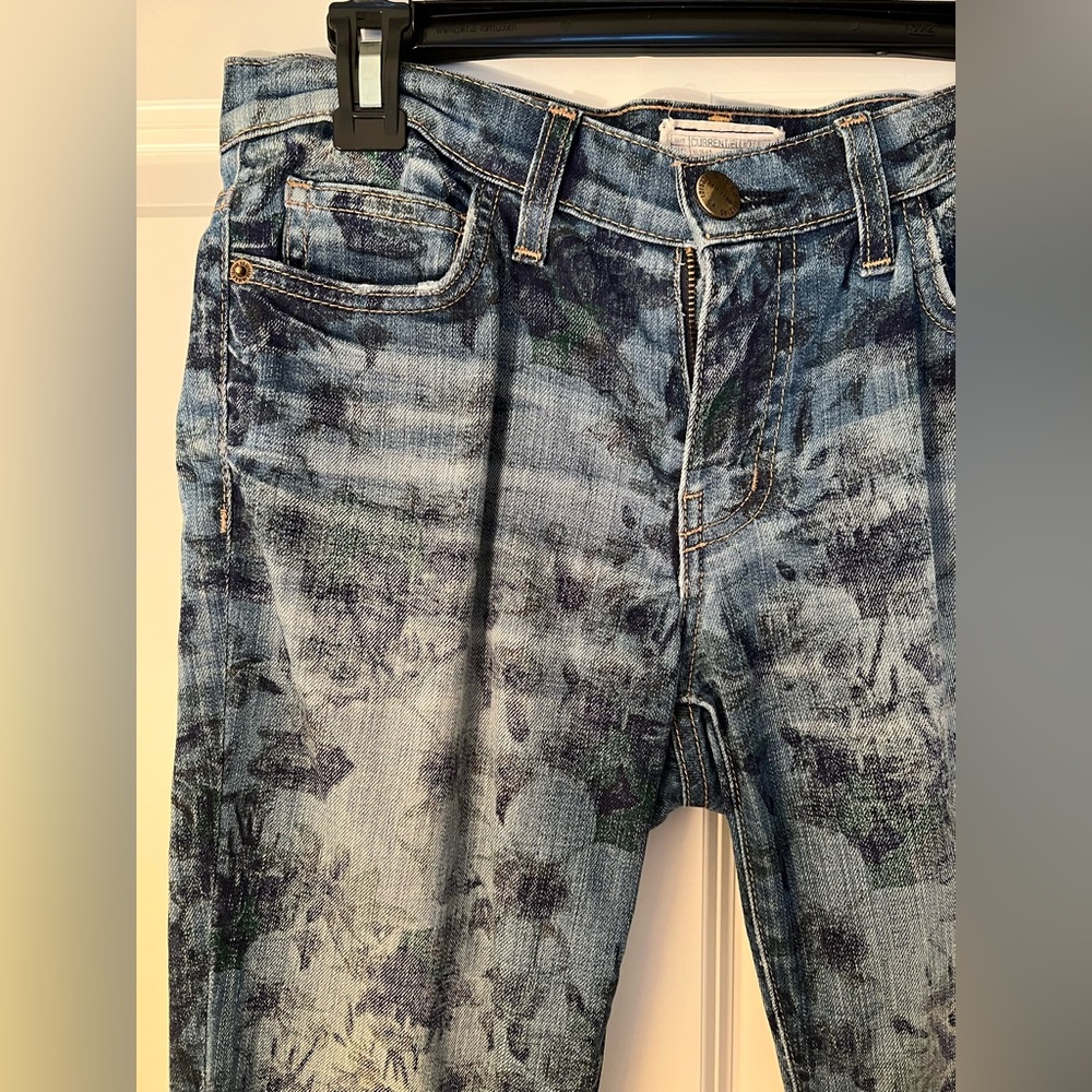 Current/Elliott STILETTO Jean, Burnt Floral, Size 27